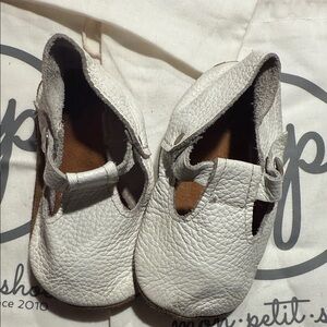 Classic White Kids Moccasins